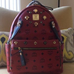 Black and red backpack purse-replica